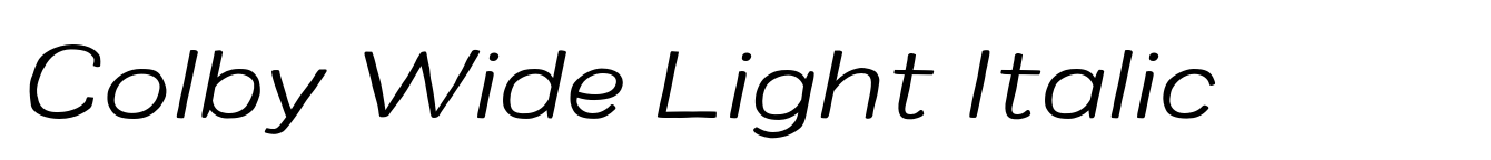 Colby Wide Light Italic